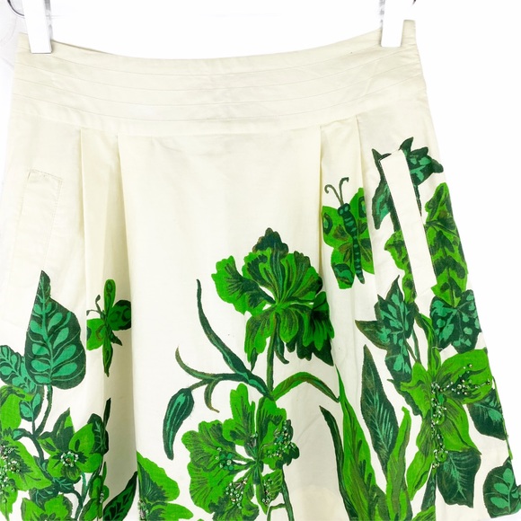 Nathalie Lete’ Paris Flight Round Garden Full Midi Floral Skirt 2 - Picture 3 of 13